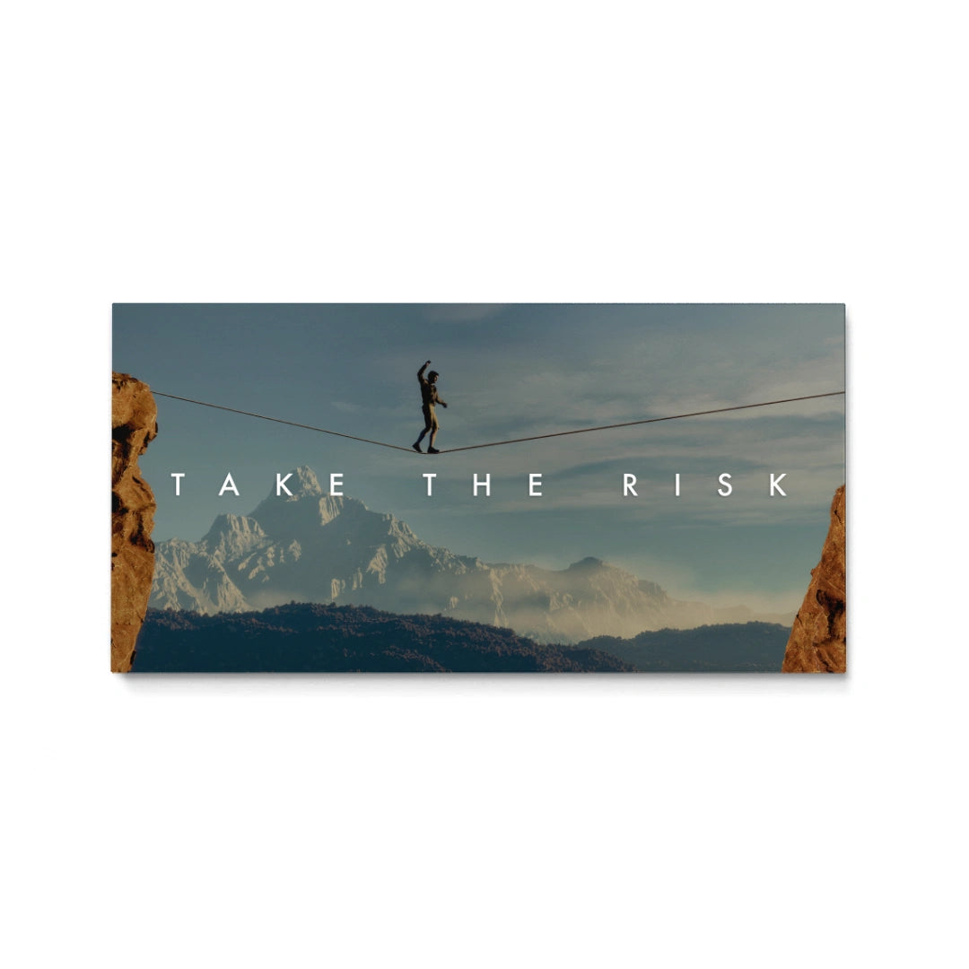 Discover Motivational Quote Wall Art, Inspirational Office Canvas Art - Take The Risk -, Take The Risk by Original Greattness™ Canvas Wall Art Print