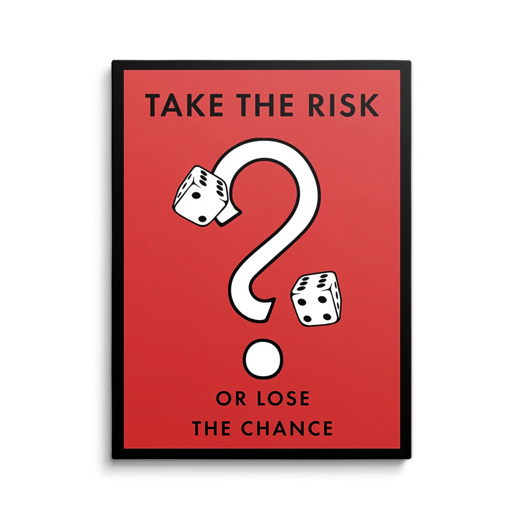 Monopoly Take the Risk Card Office Inspirational Canvas Wall Art ...