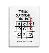 Discover Shop Mindset Wall Art, Think Outside the Box Motivational Canvas Wall Art Print , THINK OUTSIDE THE BOX by Original Greattness™ Canvas Wall Art Print