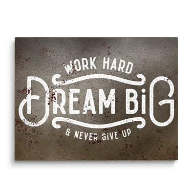 Discover Motivational Quote Wall Art, Work Hard Dream Big, Hustle Quote Canvas Art , WORK HARD DREAM BIG by Original Greattness™ Canvas Wall Art Print