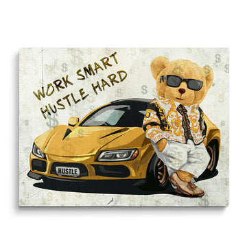 WORK SMART HUSTLE HARD BEAR