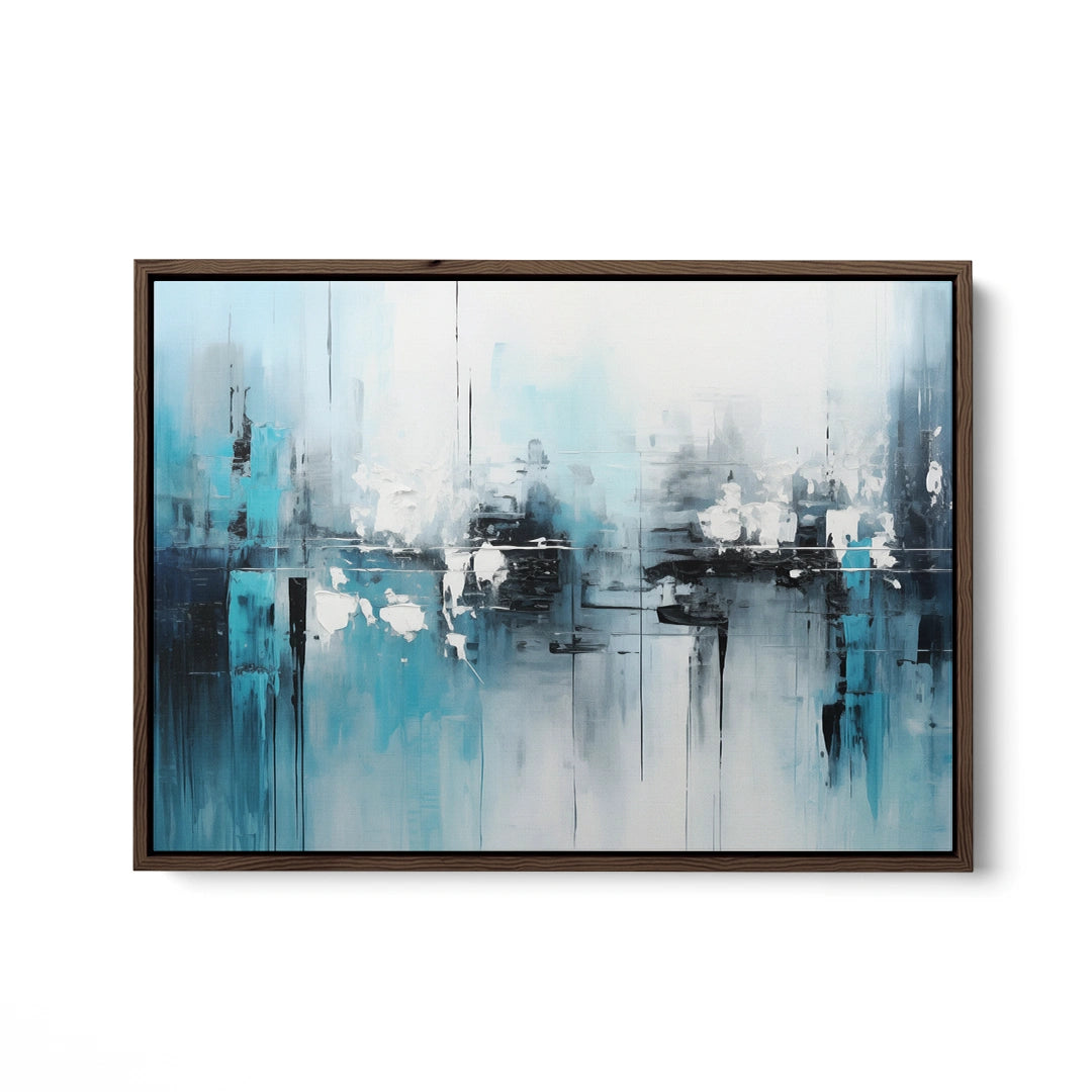 Discover Shop Abstract Canvas Art, Blue Brush Abstract Painting Canvas Art, BLUE BRUSH ABSTRACT by Original Greattness™ Canvas Wall Art Print