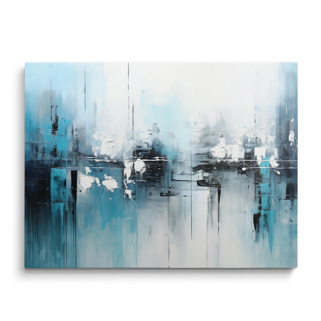 Discover Shop Abstract Canvas Art, Blue Brush Abstract Painting Canvas Art, BLUE BRUSH ABSTRACT by Original Greattness™ Canvas Wall Art Print