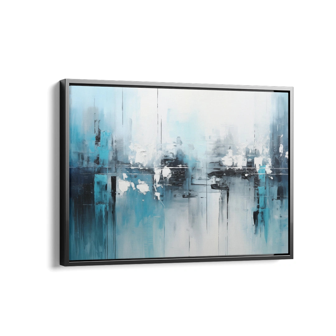 Discover Shop Abstract Canvas Art, Blue Brush Abstract Painting Canvas Art, BLUE BRUSH ABSTRACT by Original Greattness™ Canvas Wall Art Print