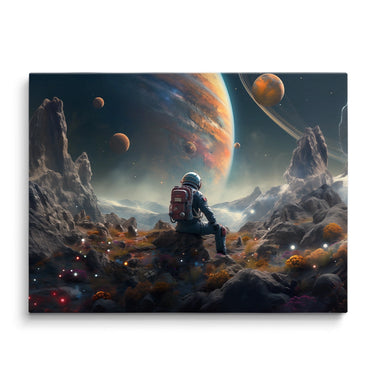 Discover Shop Astronaut Space Canvas Art, Astronaut Space Planets Canvas Art, FUTURAMA SPACE by Original Greattness™ Canvas Wall Art Print