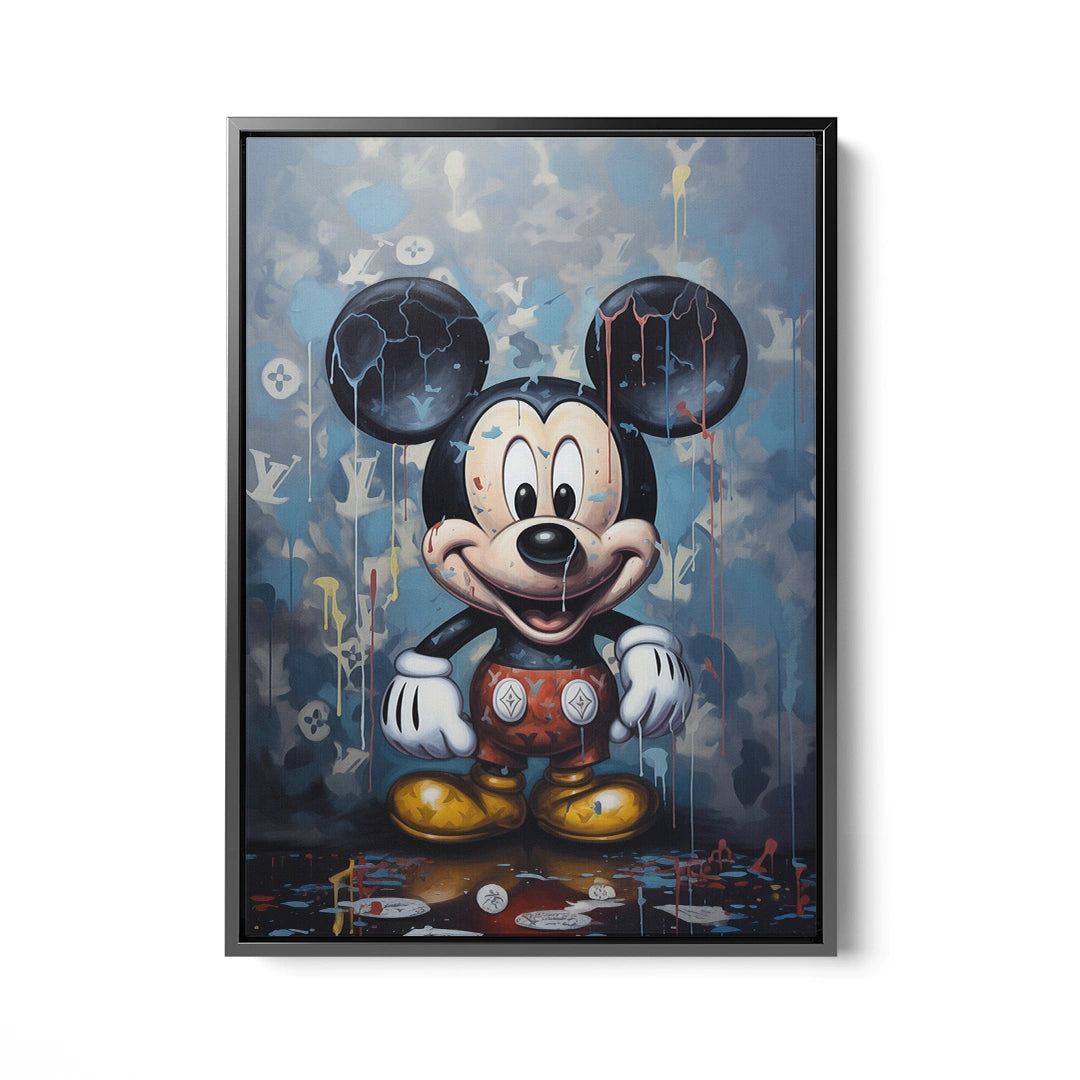 Discover Mickey Mouse Canvas Art, Mickey Mouse Louis Vuitton Blue Painting Art, MICKEY VUITTON by Original Greattness™ Canvas Wall Art Print