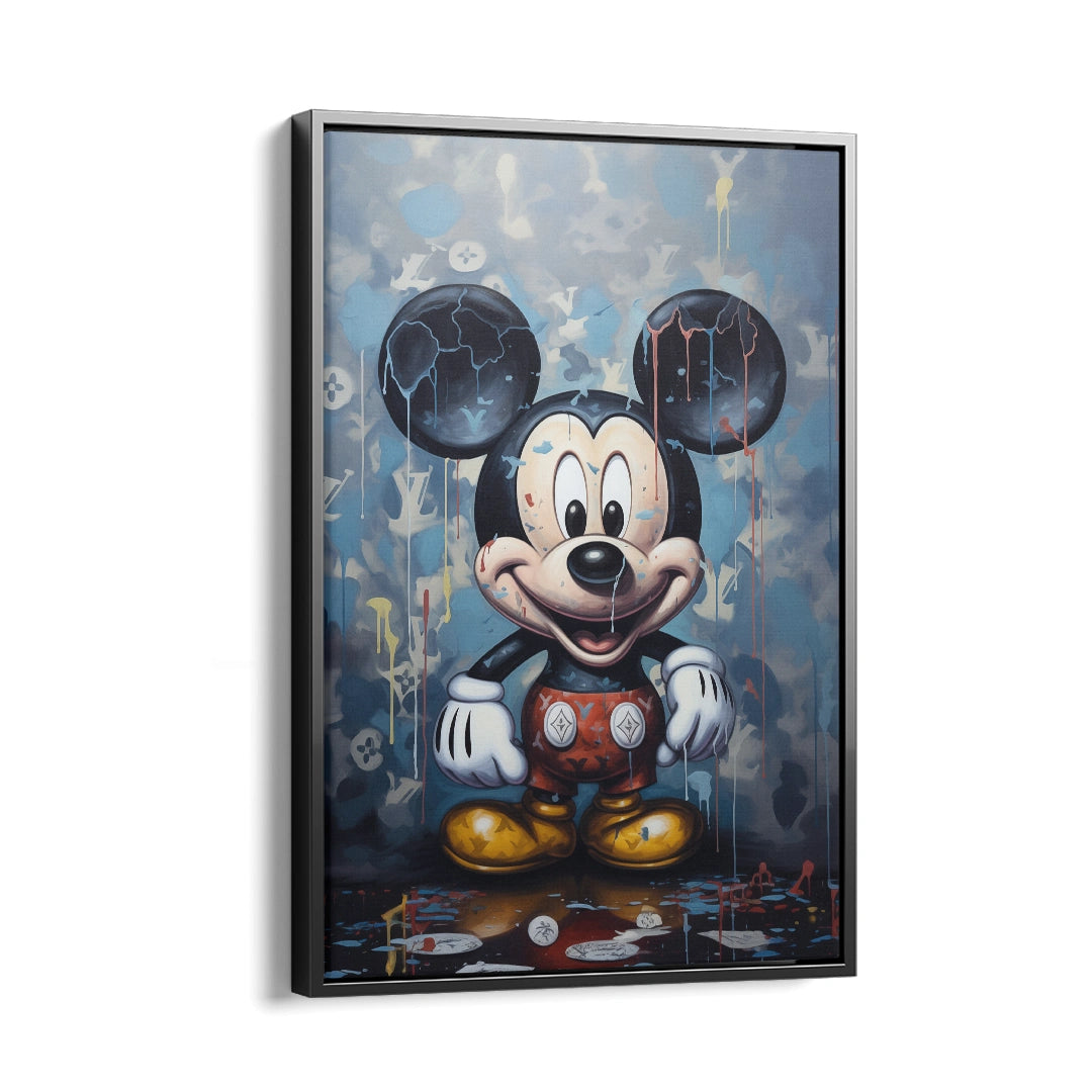 Discover Mickey Mouse Canvas Art, Mickey Mouse Louis Vuitton Blue Painting Art, MICKEY VUITTON by Original Greattness™ Canvas Wall Art Print