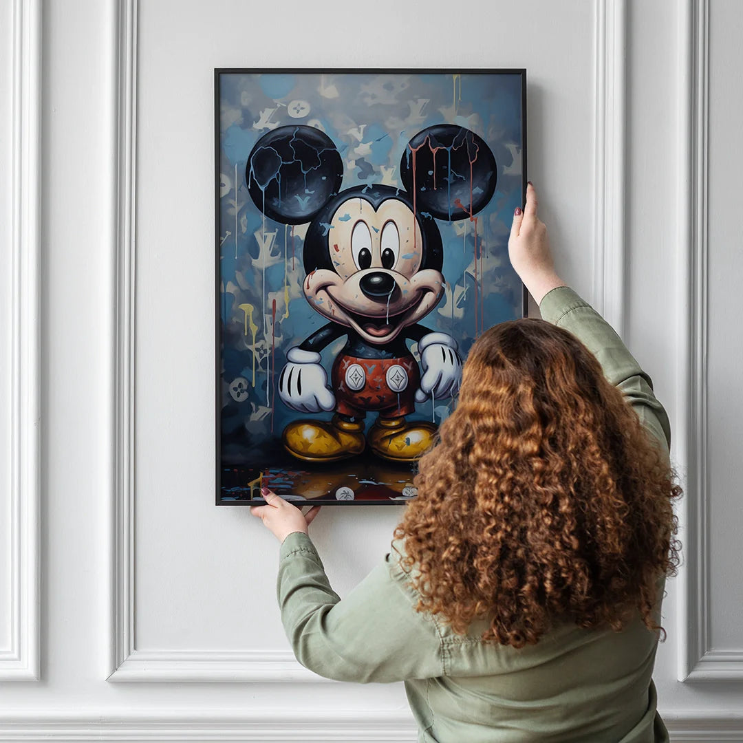 Discover Mickey Mouse Canvas Art, Mickey Mouse Louis Vuitton Blue Painting Art, MICKEY VUITTON by Original Greattness™ Canvas Wall Art Print