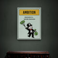 Discover Monopoly Card Wall Art, Motivational Monopoly Properties Card Canvas Art, MONOPOLY PROPERTY - AMBITION by Original Greattness™ Canvas Wall Art Print