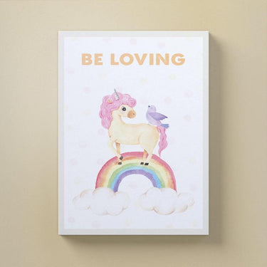 Discover Kids Canvas Wall Art, Be Loving Kids Canvas Art | Motivational Kids Canvas Wall Art , BE LOVING by Original Greattness™ Canvas Wall Art Print