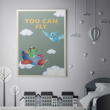 Discover Shop Kids Canvas Art, You can Fly Kids Inspirational Canvas Art, YOU CAN FLY by Original Greattness™ Canvas Wall Art Print