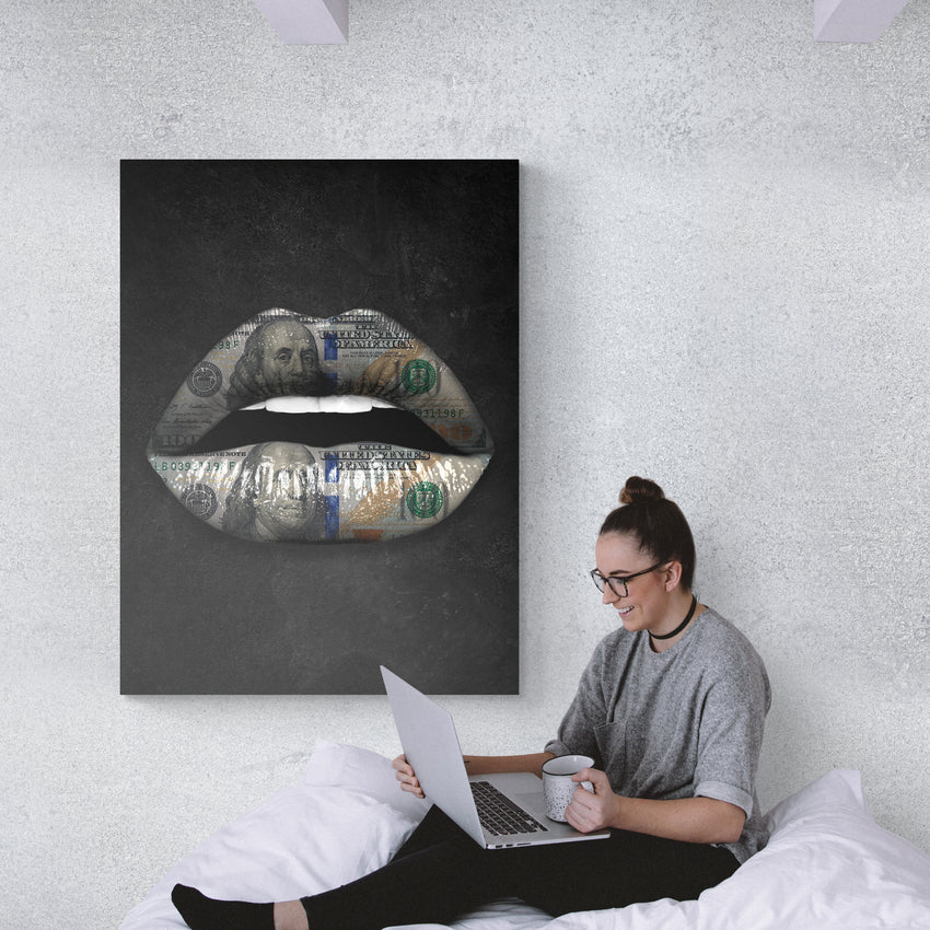 Discover Lips Canvas Wall Art, Push Lips Bundle Set of 3 Canvas Art Pieces, PUSH LIPS BUNDLE by Original Greattness™ Canvas Wall Art Print