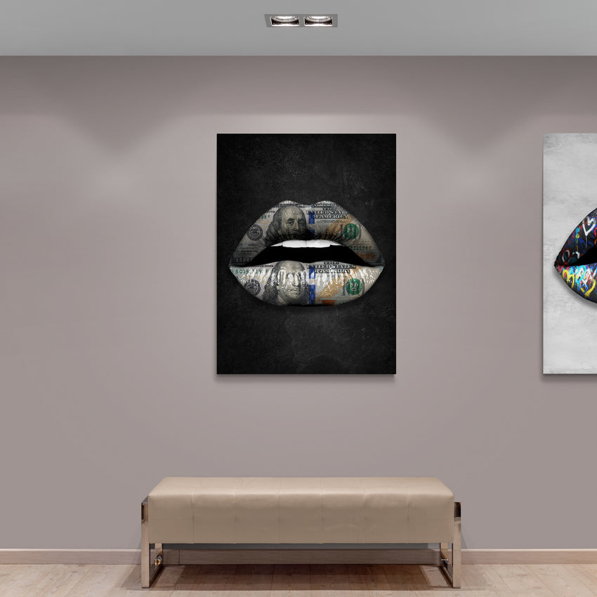 Discover Lips Canvas Wall Art, Push Lips Bundle Set of 3 Canvas Art Pieces, PUSH LIPS BUNDLE by Original Greattness™ Canvas Wall Art Print