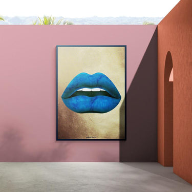 Discover Lips Gold Canvas Wall Art, Culture Lips Gold Canvas Art | Modern Lips Artwork, CULTURE LIPS by Original Greattness™ Canvas Wall Art Print