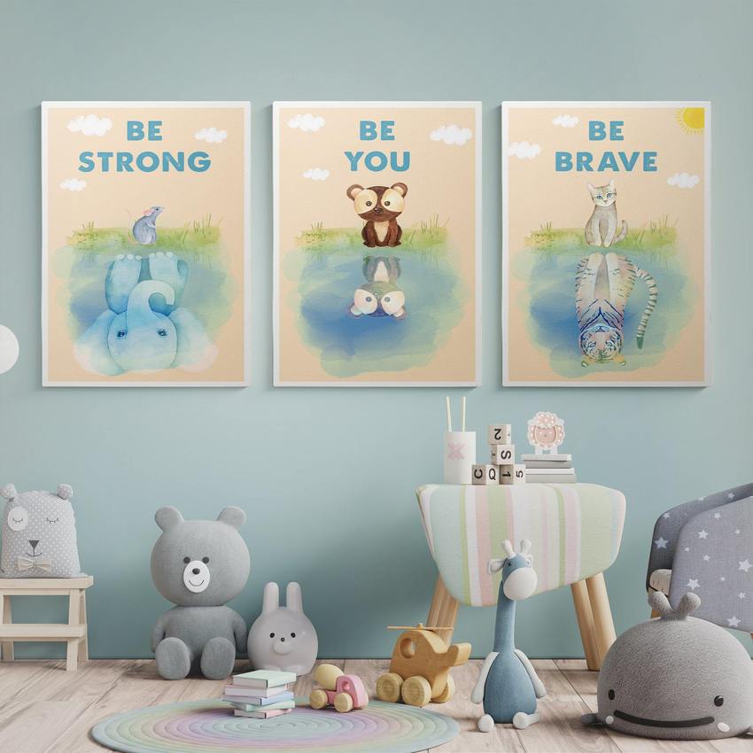 Discover Kids Canvas Wall Art, Kids be Great Bundle Prints | Motivational Canvas Set of 3 Art Pieces, BE GREAT BUNDLE FOR KIDS by Original Greattness™ Canvas Wall Art Print