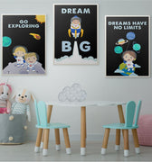 Discover Shop Kids Canvas Wall Art, Kids Space Bundle of 3 Art Pieces, Inspirational Canvas Art, SPACE BUNDLE FOR KIDS by Original Greattness™ Canvas Wall Art Print