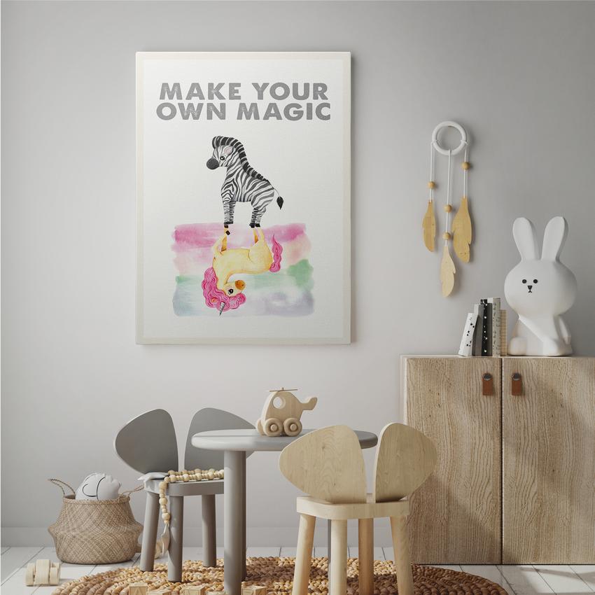 Discover Shop Kids Canvas Wall Art, Make your Own Magic Kids Canvas Art | Inspirational Prints for Kids, MAKE YOUR OWN MAGIC by Original Greattness™ Canvas Wall Art Print