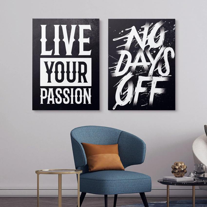 BLACK&WHITE BUNDLE - Motivational, Inspirational & Modern Canvas Wall Art - Greattness