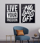 Discover Motivational Office Wall Art, Black & White Bundle Prints | Motivational Canvas Set of 2 Art Pieces, BLACK&WHITE BUNDLE by Original Greattness™ Canvas Wall Art Print