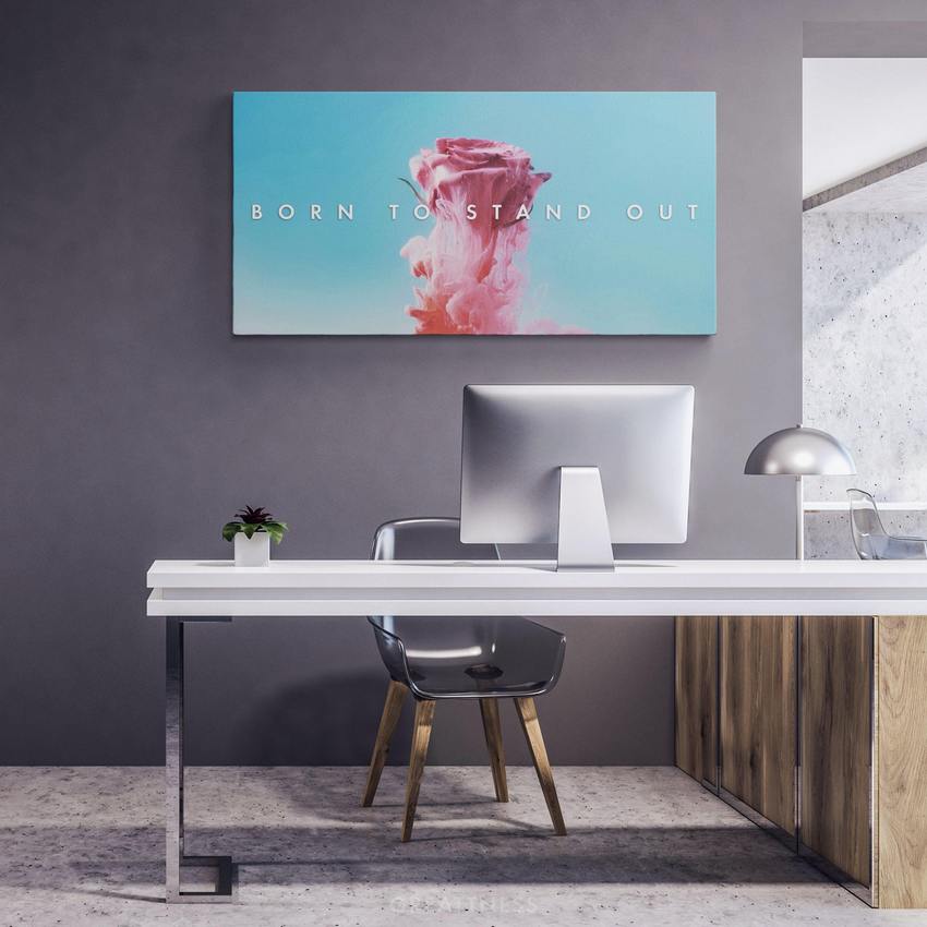 BORN TO STAND OUT - Motivational, Inspirational & Modern Canvas Wall Art - Greattness