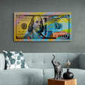 Discover Shop Money Color Canvas Art, Color Benjamin - Money Dollar Bill Stack Canvas Art , COLOR BENJAMIN by Original Greattness™ Canvas Wall Art Print