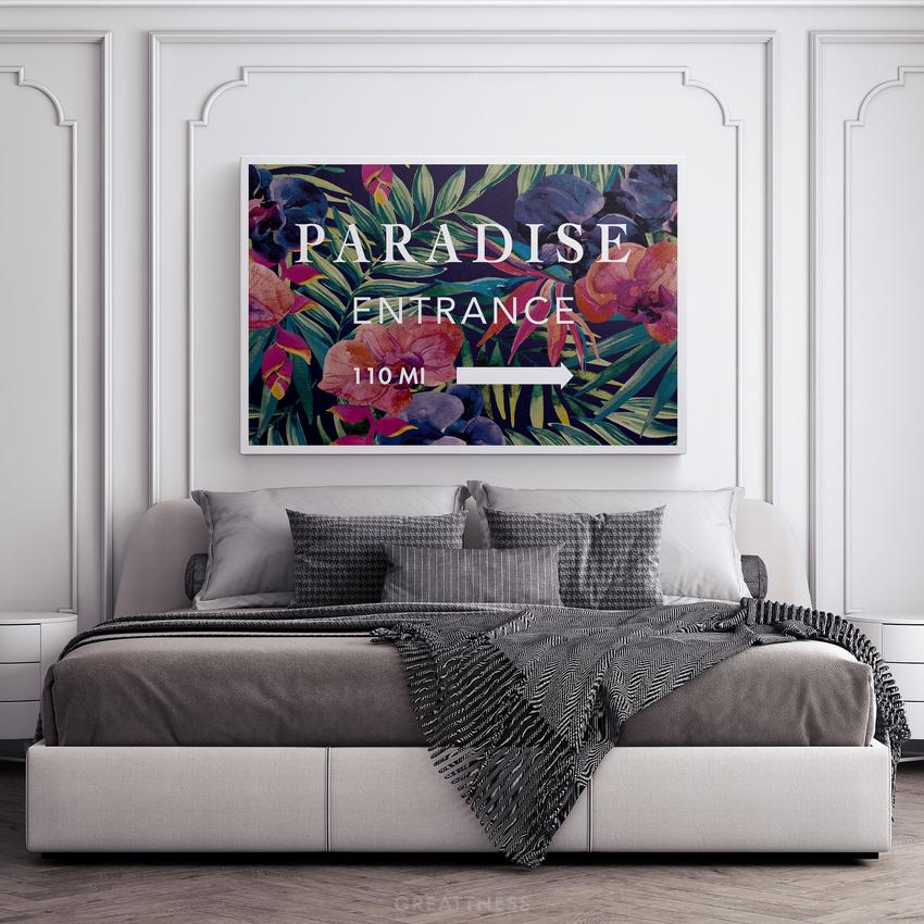 ENTRANCE PARADISE - Motivational, Inspirational & Modern Canvas Wall Art - Greattness