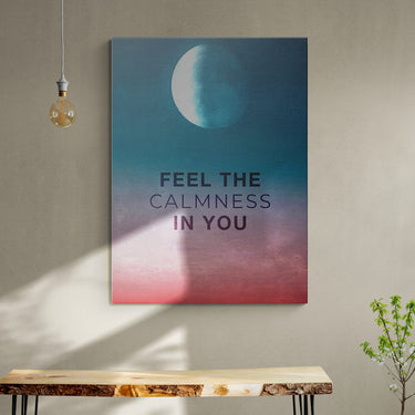 Discover Space Moon Canvas Art, Feel the Calmness, Moon Canvas Art, FEEL THE CALMNESS by Original Greattness™ Canvas Wall Art Print