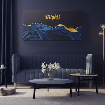GOLD BRIGHT - Motivational, Inspirational & Modern Canvas Wall Art - Greattness