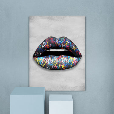 Discover Lips Canvas Wall Art, Push Lips Bundle Set of 3 Canvas Art Pieces, PUSH LIPS BUNDLE by Original Greattness™ Canvas Wall Art Print