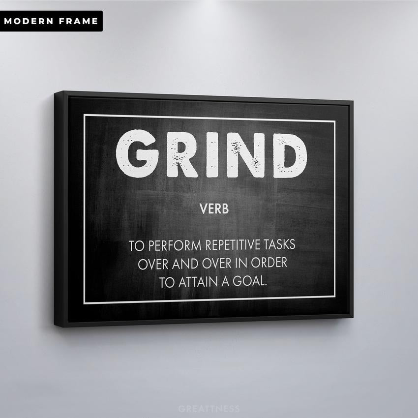 GRIND - Motivational, Inspirational & Modern Canvas Wall Art - Greattness