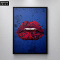 Discover Lips Canvas Wall Art, Grunge Lips Canvas Art, Modern Pop Art Lips Sign Print, GRUNGE LIPS by Original Greattness™ Canvas Wall Art Print