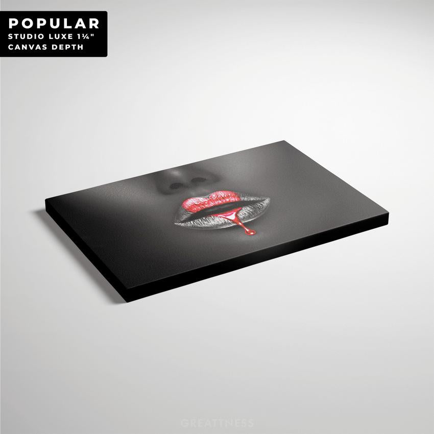 HEART LIPS - Motivational, Inspirational & Modern Canvas Wall Art - Greattness
