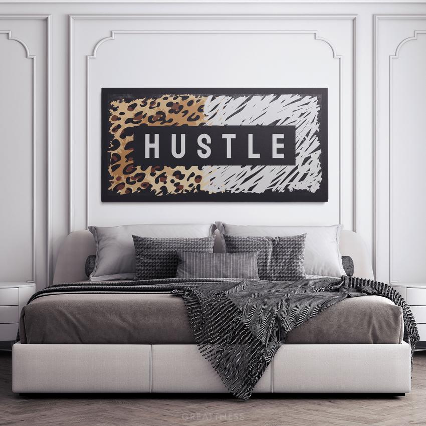 LEO HUSTLE - Motivational, Inspirational & Modern Canvas Wall Art - Greattness