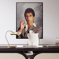 Discover Tony Montana Canvas Art, Al Pacino Scarface Movie Poster Oil Canvas Wall Art, INVINCIBLE Al Pacino by Original Greattness™ Canvas Wall Art Print