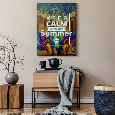 Discover Motivational Canvas Art, Keep Calm & Enjoy Summer Canvas Artwork, KEEP CALM & ENJOY SUMMER by Original Greattness™ Canvas Wall Art Print