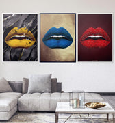 Discover Lips Canvas Wall Art, Luxe Lips Bundle Set of 3 Canvas Art Pieces, LUXE LIPS BUNDLE by Original Greattness™ Canvas Wall Art Print