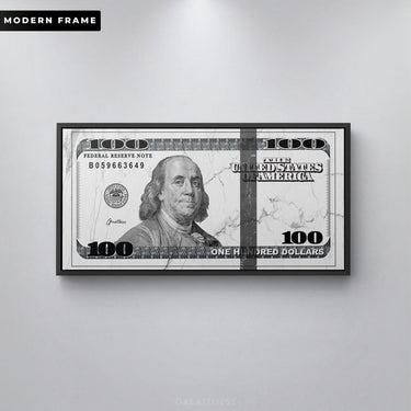 Discover Money Dollar Canvas Art, The Dollar Bundle Canvas Art | Motivational Money Canvas Wall Art , THE DOLLAR BUNDLE by Original Greattness™ Canvas Wall Art Print