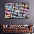 Discover Shop Money Wall Art, Money Racks Dollar Bills Canvas Wall Art, MCDOLLAR by Original Greattness™ Canvas Wall Art Print