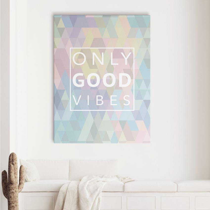 ONLY GOOD VIBES (WOMEN) - Motivational, Inspirational & Modern Canvas Wall Art - Greattness