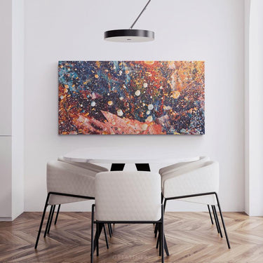 Discover Oil Painting Canvas Wall Art, Modern Abstract Colorful Dirty Wall Art Decor, ORANGE POP by Original Greattness™ Canvas Wall Art Print