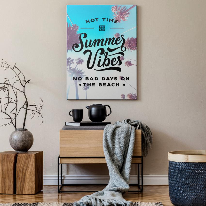 SUMMER VIBES - Motivational, Inspirational & Modern Canvas Wall Art - Greattness