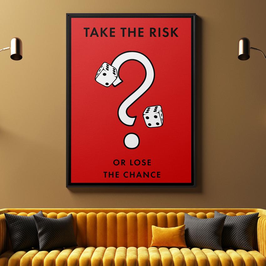 TAKE THE RISK - Motivational, Inspirational & Modern Canvas Wall Art - Greattness