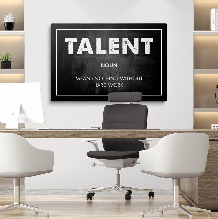 TALENT - Motivational, Inspirational & Modern Canvas Wall Art - Greattness