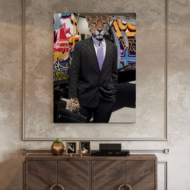Discover Motivational Canvas Art, Cheetah Business Canvas Art | Iconic King Artwork for Office, CHEETAH BUSINESS by Original Greattness™ Canvas Wall Art Print