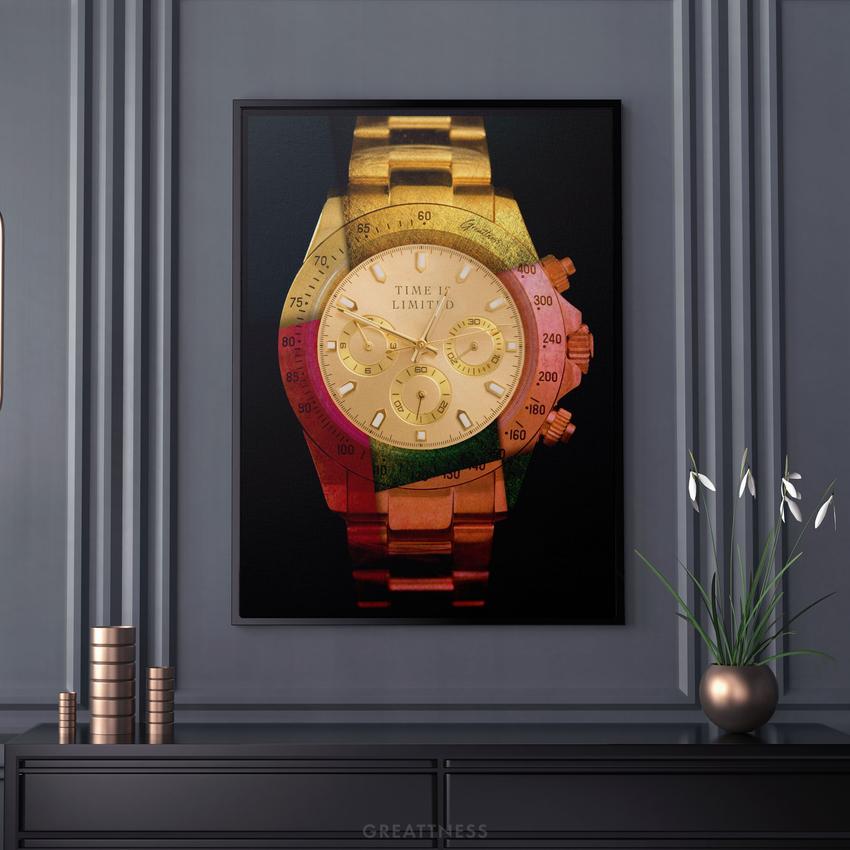 TIME IS LIMITED - Motivational, Inspirational & Modern Canvas Wall Art - Greattness