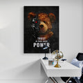 Discover Motivational Teddy Canvas Art, Inner Power Roboter Bear Quote Sign Canvas Wall Art, INNER POWER by Original Greattness™ Canvas Wall Art Print