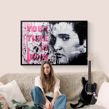 Discover Elvis Presley Canvas Wall Art, Elvis Presley Canvas Wall Art Star Musician Poster, YOUR TIME IS NOW by Original Greattness™ Canvas Wall Art Print