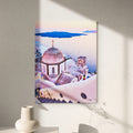 Discover Landscape Canvas Art, Santorini Church Dome Greece Canvas Wall Art, Greece Canvas by Original Greattness™ Canvas Wall Art Print