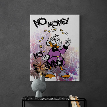 Discover Shop Dagobert Duck Wall Art, Dagobert Duck Motivational Canvas Art, Dagobert Duck No Money by Original Greattness™ Canvas Wall Art Print