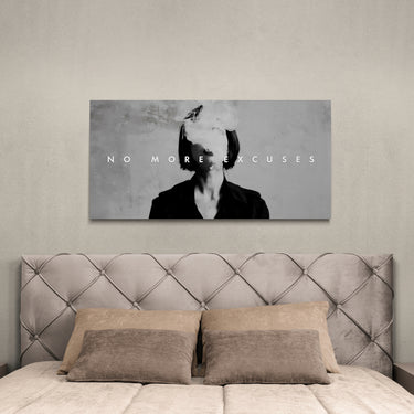 Discover Modern Photography Canvas Art, No More Excuses Motivational Photography Women Smoke Artwork, No More Excuses Photography by Original Greattness™ Canvas Wall Art Print